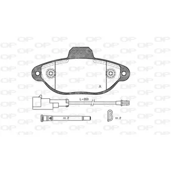 Jeu de 4 plaquettes de frein avant OPEN PARTS BPA0414.22