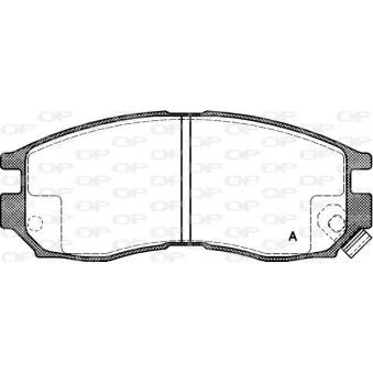 Jeu de 4 plaquettes de frein avant OPEN PARTS BPA0460.02