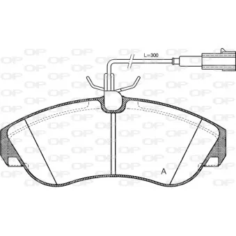 Jeu de 4 plaquettes de frein avant OPEN PARTS BPA0487.11