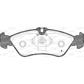 Jeu de 4 plaquettes de frein arrière OPEN PARTS BPA0580.00