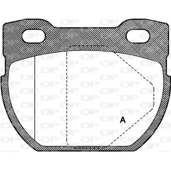 Jeu de 4 plaquettes de frein arrière OPEN PARTS BPA0584.00