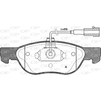 Jeu de 4 plaquettes de frein avant OPEN PARTS BPA0587.21