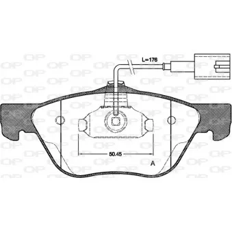 Jeu de 4 plaquettes de frein avant OPEN PARTS BPA0589.32