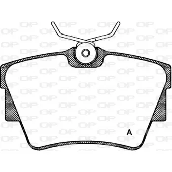 Jeu de 4 plaquettes de frein arrière OPEN PARTS BPA0591.30