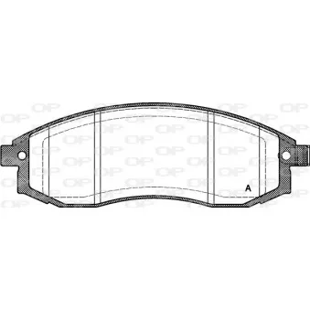 Jeu de 4 plaquettes de frein avant OPEN PARTS BPA0598.12