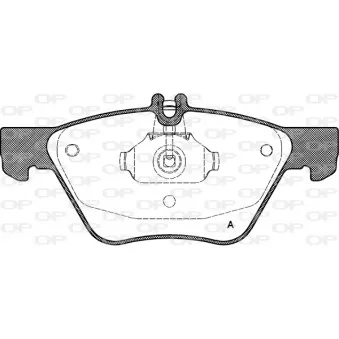 Jeu de 4 plaquettes de frein avant OPEN PARTS BPA0601.00