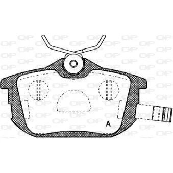 Jeu de 4 plaquettes de frein arrière OPEN PARTS BPA0605.02