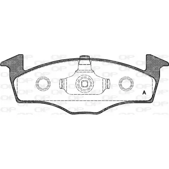 Jeu de 4 plaquettes de frein avant OPEN PARTS BPA0609.20