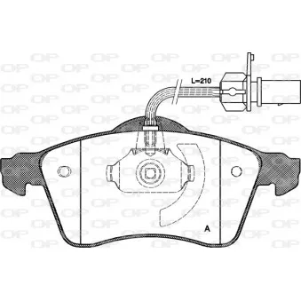 Jeu de 4 plaquettes de frein avant OPEN PARTS BPA0618.01