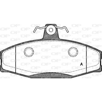 Jeu de 4 plaquettes de frein avant OPEN PARTS BPA0620.20