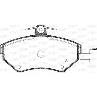 Jeu de 4 plaquettes de frein avant OPEN PARTS BPA0631.00