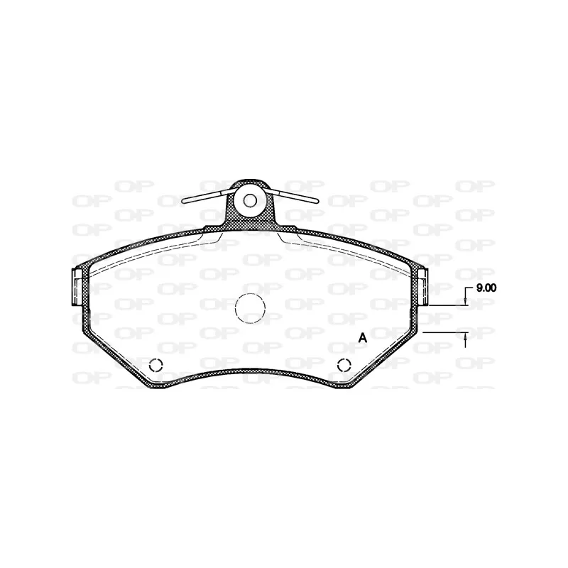 Jeu de 4 plaquettes de frein avant OPEN PARTS BPA0631.00