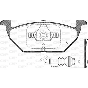 Jeu de 4 plaquettes de frein avant OPEN PARTS BPA0633.41