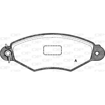 Jeu de 4 plaquettes de frein avant OPEN PARTS BPA0643.00