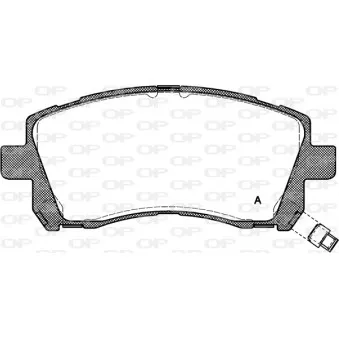 Jeu de 4 plaquettes de frein avant OPEN PARTS BPA0655.02