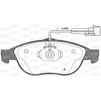 Jeu de 4 plaquettes de frein avant OPEN PARTS BPA0660.02