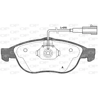 Jeu de 4 plaquettes de frein avant OPEN PARTS BPA0660.11