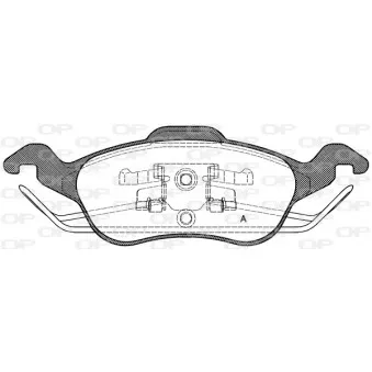 Jeu de 4 plaquettes de frein avant OPEN PARTS BPA0691.00