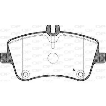 Jeu de 4 plaquettes de frein avant OPEN PARTS BPA0768.00