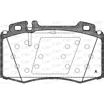 Jeu de 4 plaquettes de frein avant OPEN PARTS BPA0769.00