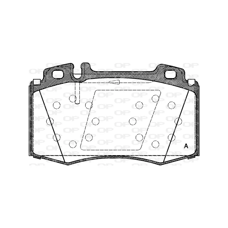 Jeu de 4 plaquettes de frein avant OPEN PARTS BPA0769.00