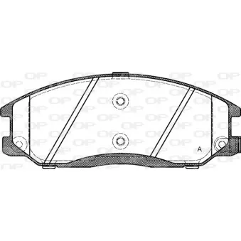 Jeu de 4 plaquettes de frein avant OPEN PARTS BPA0771.02