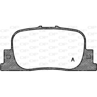 Jeu de 4 plaquettes de frein arrière OPEN PARTS BPA0801.00