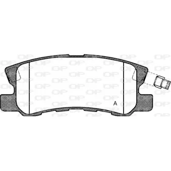 Jeu de 4 plaquettes de frein arrière OPEN PARTS BPA0803.02