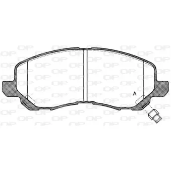 Jeu de 4 plaquettes de frein avant OPEN PARTS BPA0804.12