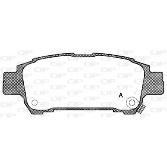 Jeu de 4 plaquettes de frein arrière OPEN PARTS BPA0820.02