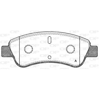 Jeu de 4 plaquettes de frein avant OPEN PARTS BPA0840.10