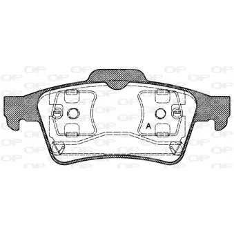 Jeu de 4 plaquettes de frein arrière OPEN PARTS BPA0842.00