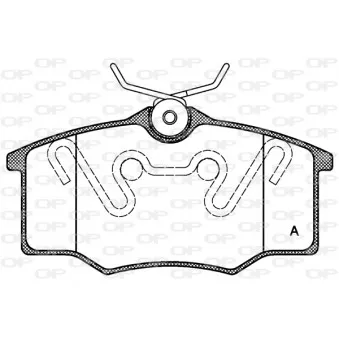 Jeu de 4 plaquettes de frein avant OPEN PARTS BPA0846.00