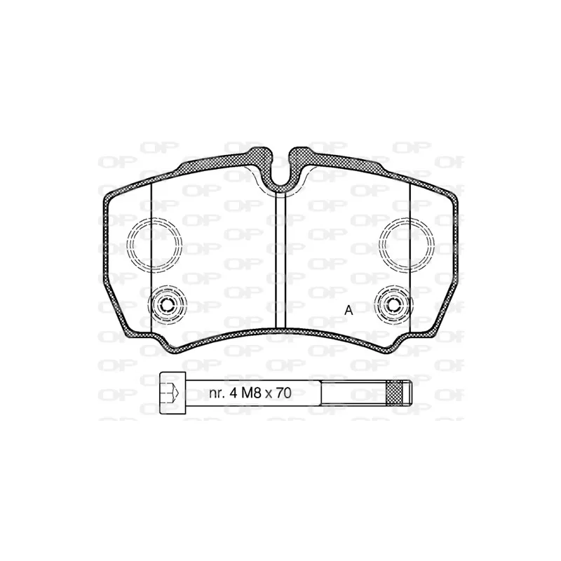 Jeu de 4 plaquettes de frein arrière OPEN PARTS BPA0849.10