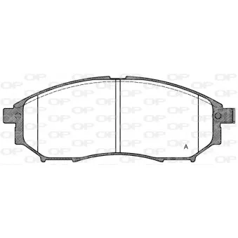 Jeu de 4 plaquettes de frein avant OPEN PARTS BPA0852.14