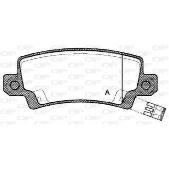 Jeu de 4 plaquettes de frein arrière OPEN PARTS BPA0874.02