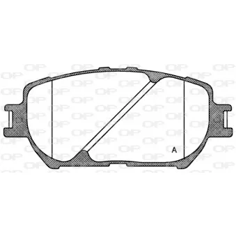 Jeu de 4 plaquettes de frein avant OPEN PARTS BPA0884.00