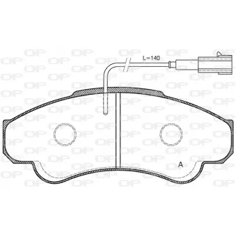 Jeu de 4 plaquettes de frein avant OPEN PARTS BPA0959.01