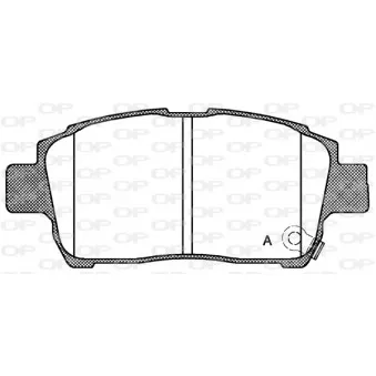 Jeu de 4 plaquettes de frein avant OPEN PARTS BPA0971.02