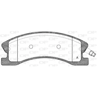 Jeu de 4 plaquettes de frein avant OPEN PARTS BPA0973.02