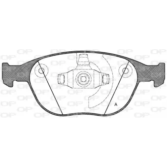 Jeu de 4 plaquettes de frein avant OPEN PARTS BPA0984.00