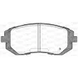 Jeu de 4 plaquettes de frein avant OPEN PARTS BPA0985.02 - Visuel 2