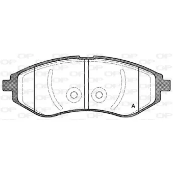 Jeu de 4 plaquettes de frein avant OPEN PARTS BPA0986.00