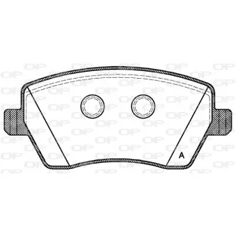 Jeu de 4 plaquettes de frein avant OPEN PARTS BPA0987.00