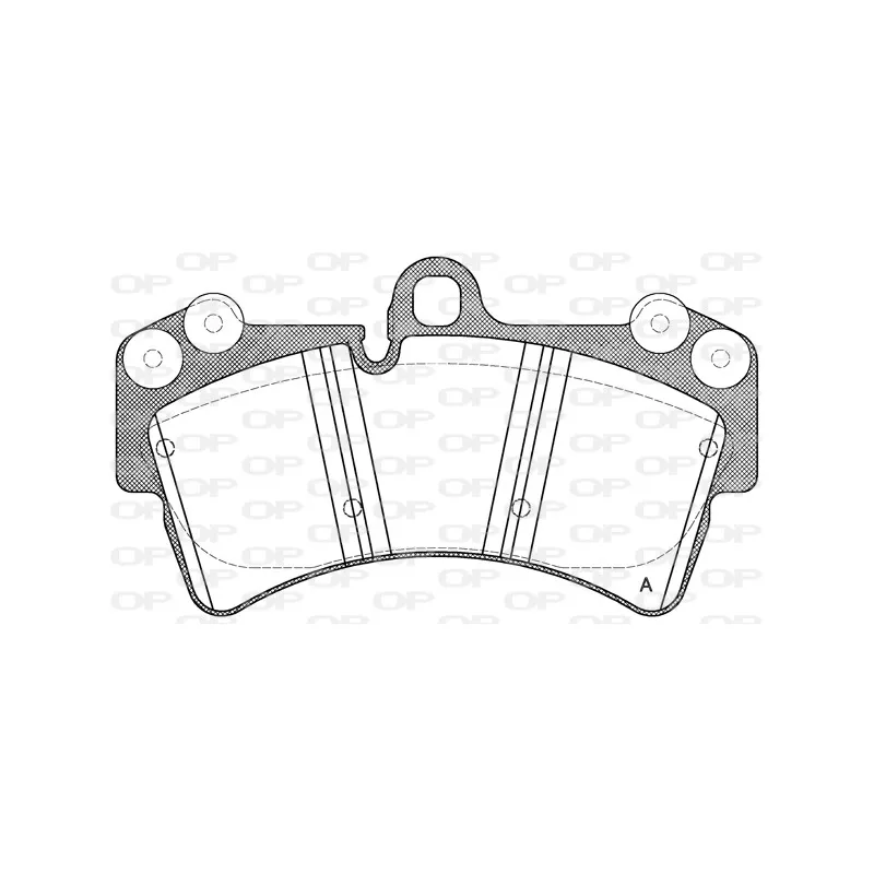 Jeu de 4 plaquettes de frein avant OPEN PARTS BPA0995.00