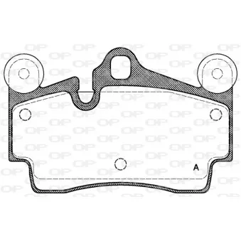 Jeu de 4 plaquettes de frein arrière OPEN PARTS