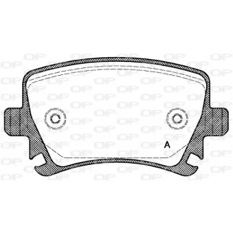 Jeu de 4 plaquettes de frein arrière OPEN PARTS