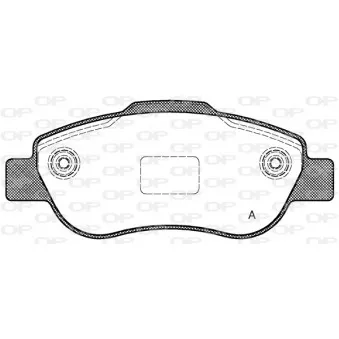 Jeu de 4 plaquettes de frein avant OPEN PARTS BPA1100.00