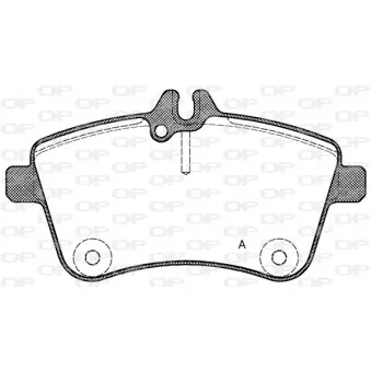 Jeu de 4 plaquettes de frein avant OPEN PARTS BPA1130.00