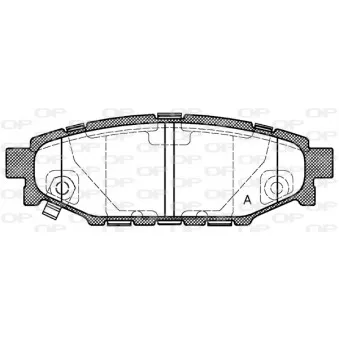 Jeu de 4 plaquettes de frein arrière OPEN PARTS